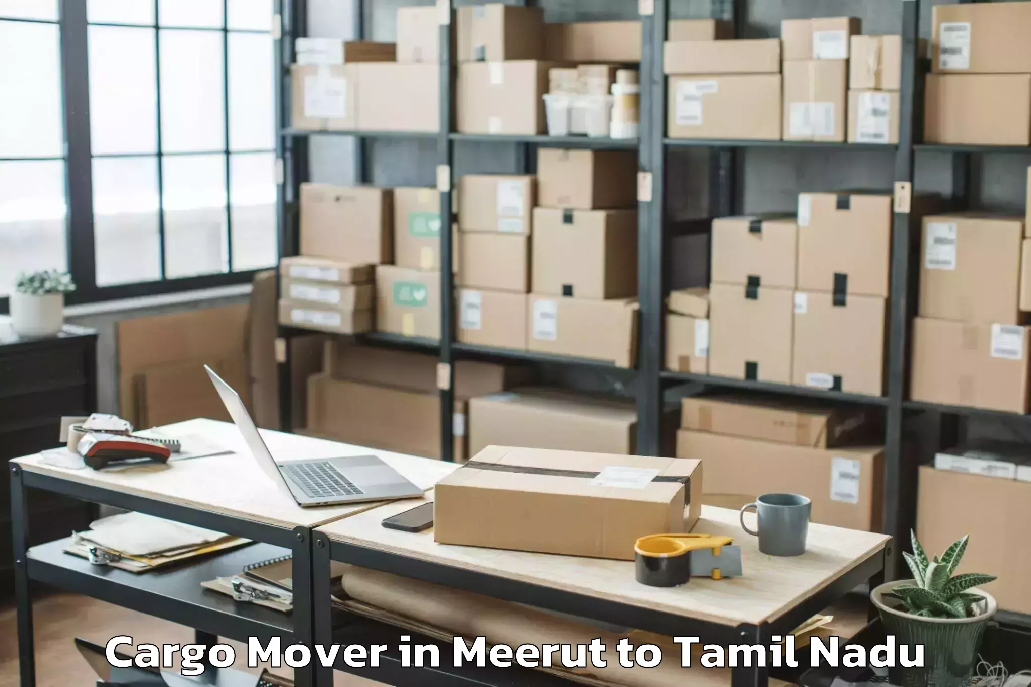 Top Meerut to Spectrum Mall Chennai Cargo Mover Available